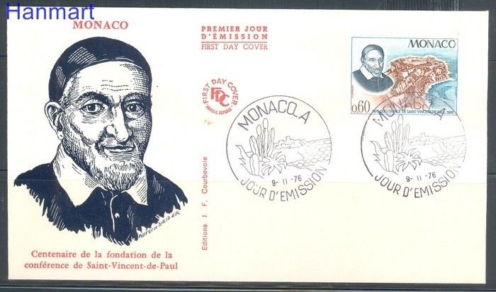 Znaczek Monako 1976 FDC