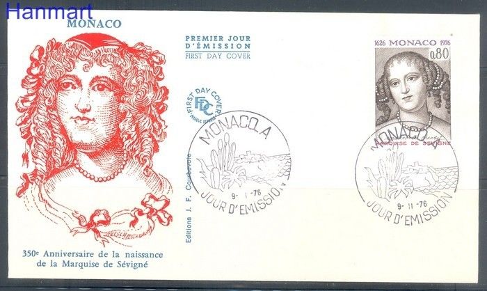 Znaczek Monako 1976 FDC