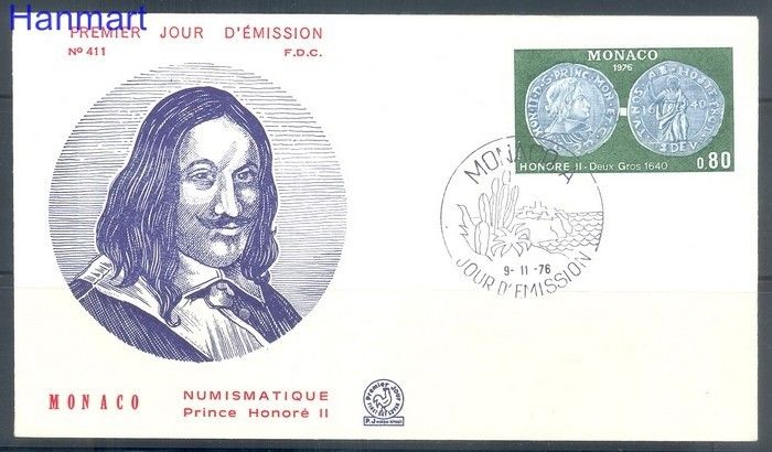Znaczek Monako 1976 Mi 1241 FDC