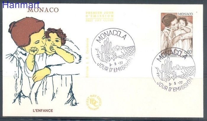 Znaczek Monako 1977 FDC
