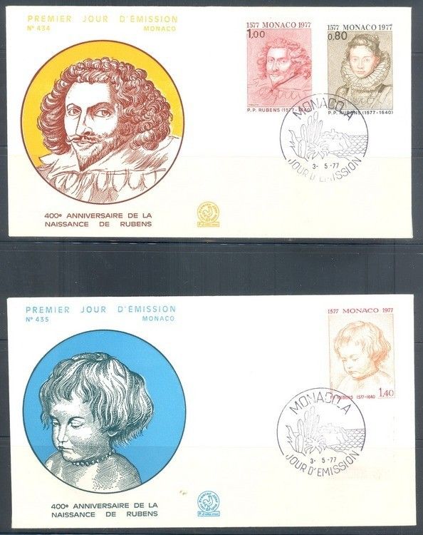Znaczek Monako 1977 Mi 1270-1272 FDC