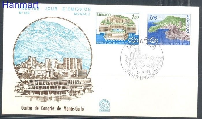Znaczek Monako 1978 Mi 1313-1314 FDC