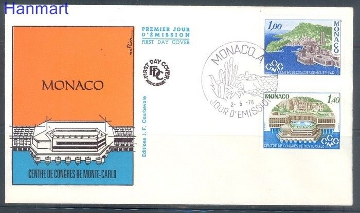Znaczek Monako 1978 Mi 1313-1314 FDC
