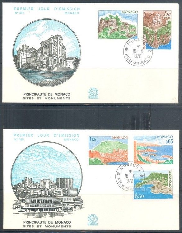 Znaczek Monako 1978 Mi 1331-1335 FDC