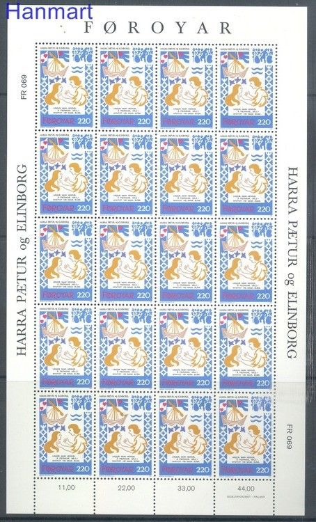 Znaczek Wyspy Owcze 1982 Mi ark 75-78 Czyste **