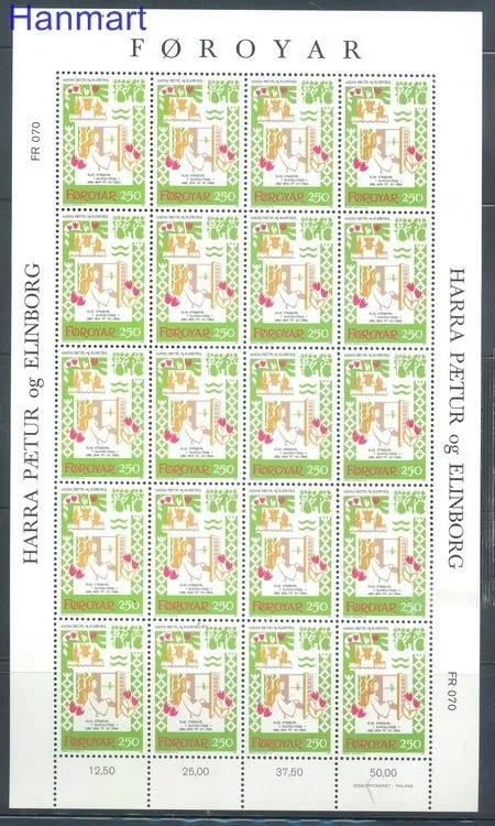 Znaczek Wyspy Owcze 1982 Mi ark 75-78 Czyste **