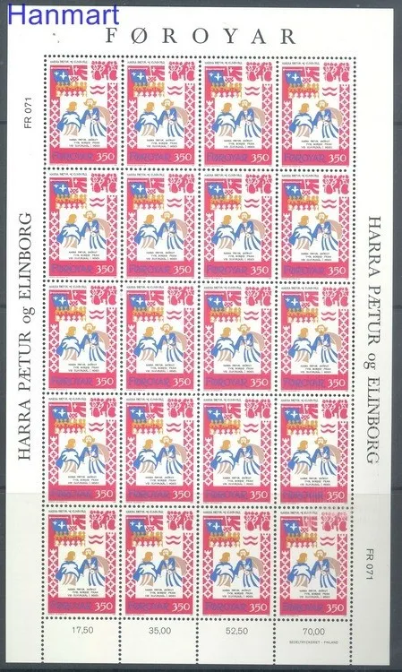Znaczek Wyspy Owcze 1982 Mi ark 75-78 Czyste **