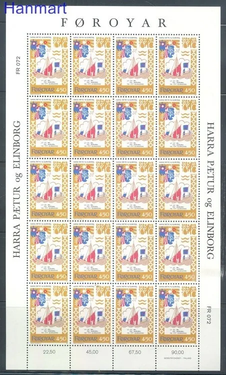 Znaczek Wyspy Owcze 1982 Mi ark 75-78 Czyste **