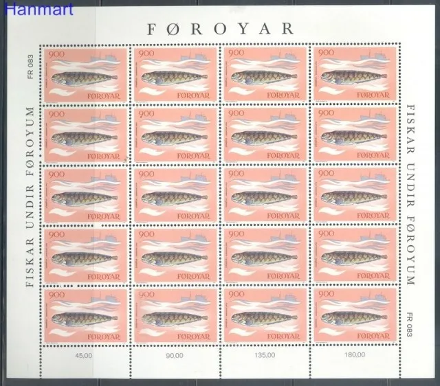 Znaczek Wyspy Owcze 1983 Mi ark 86-89 Czyste **