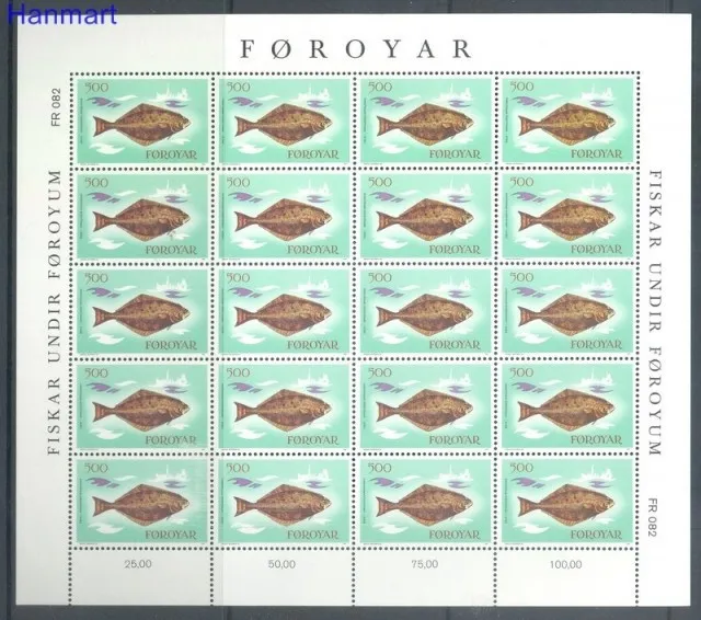 Znaczek Wyspy Owcze 1983 Mi ark 86-89 Czyste **