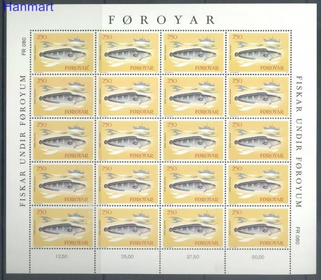 Znaczek Wyspy Owcze 1983 Mi ark 86-89 Czyste **
