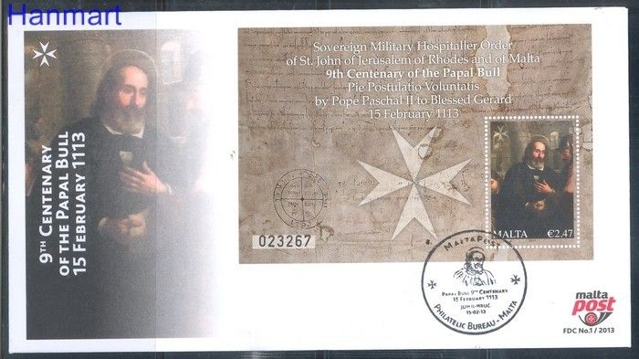 Znaczek Malta 2013 Mi bl 54 FDC