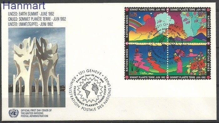 Znaczek Narody Zjednoczone Genewa 1992 Mi 215-218 FDC