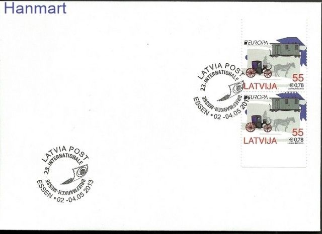 Znaczek Łotwa 2013 Mi 861DoDu FDC