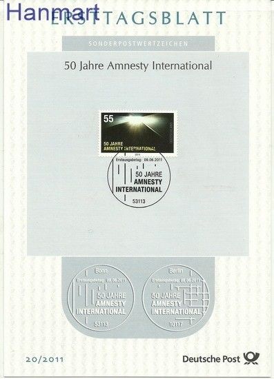 Znaczek Niemcy 2011 Mi 20- FDC