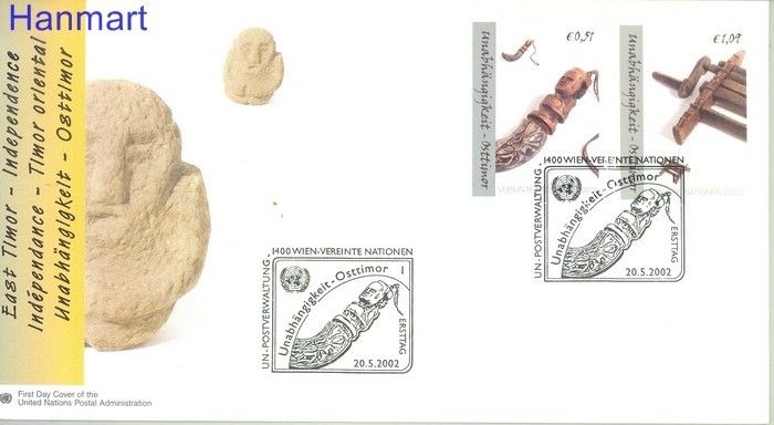 Znaczek Narody Zjednoczone Wiedeń 2002 Mi 361-362 FDC