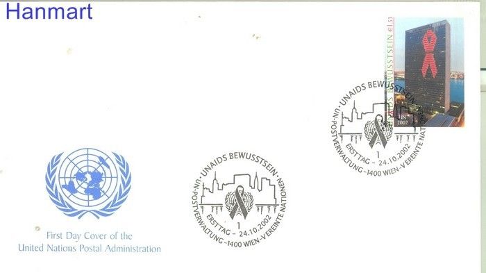 Znaczek Narody Zjednoczone Wiedeń 2002 Mi 379 FDC