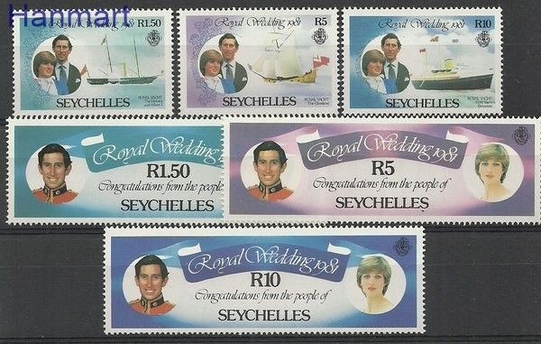 Znaczek Seszele 1981 Mi 483-488 Czyste **