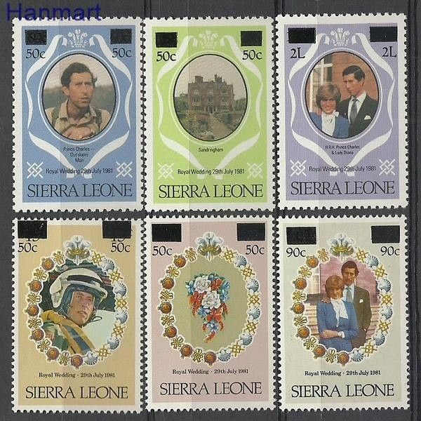 Znaczek Sierra Leone 1982 Mi 658-663 Czyste **