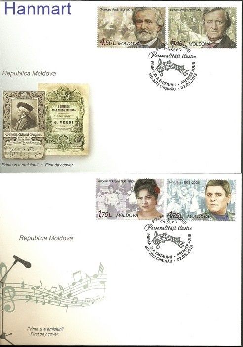 Znaczek Mołdawia 2013 Mi 842-847 FDC