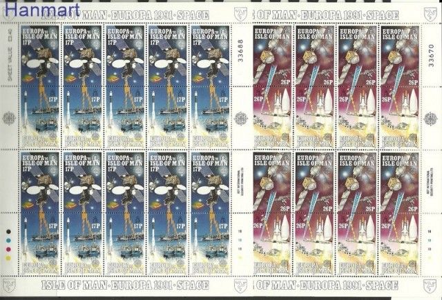 Znaczek Wyspa Man 1991 Mi ark 464-467 Czyste **