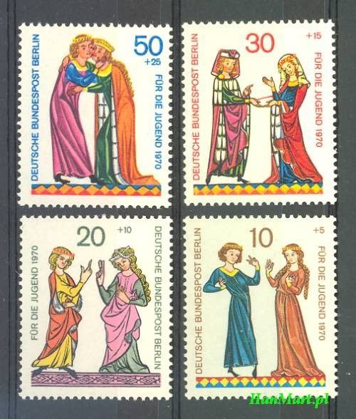 Znaczek Berlin Niemcy 1970 Mi 354-357 Czyste **