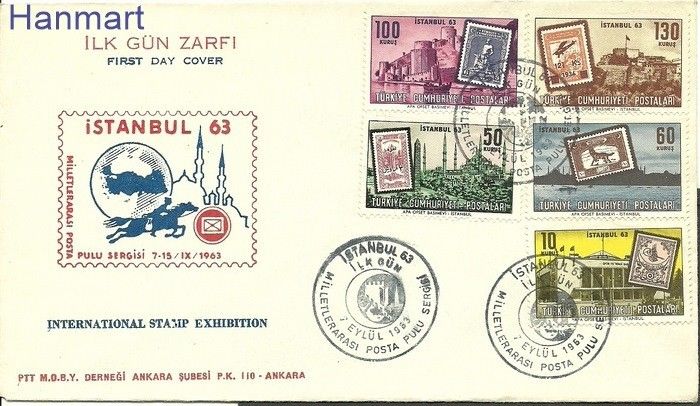 Znaczek Turcja 1963 Mi 1879-1883 FDC