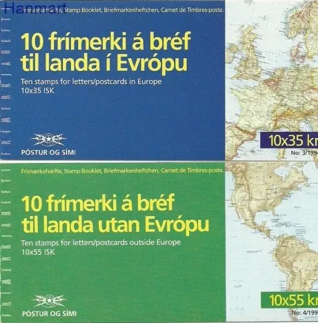 Znaczek Islandia 1994 Mi mh 800-801 Czyste **