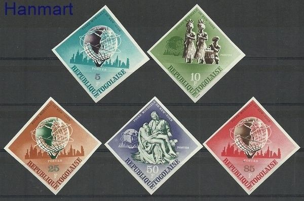 Znaczek Togo 1965 Mi 477-481B Czyste **
