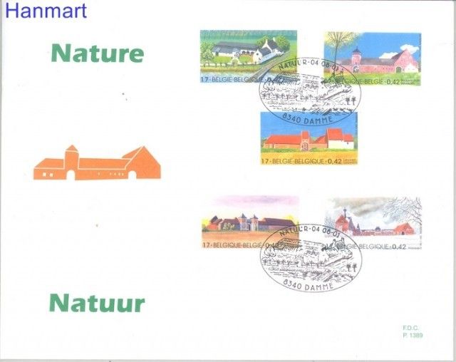 Znaczek Belgia 2001 Mi 3067-3071 FDC