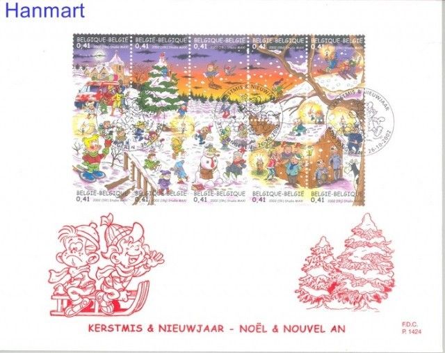 Znaczek Belgia 2002 Mi 3151-3160 FDC