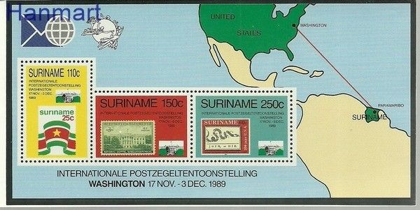 Znaczek Surinam 1989 Mi karbl 51 Czyste **