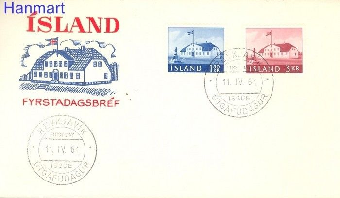 Znaczek Islandia 1961 FDC
