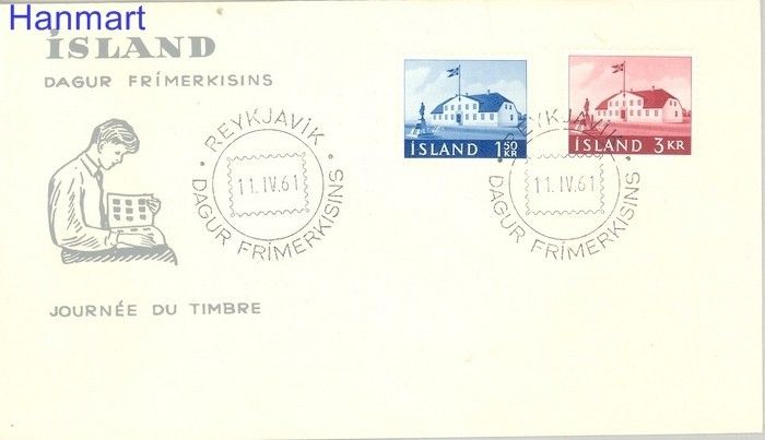 Znaczek Islandia 1961 FDC
