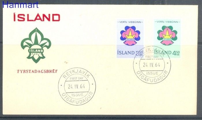 Znaczek Islandia 1964 Mi 378-379 FDC