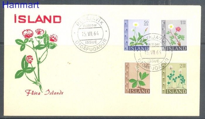 Znaczek Islandia 1964 Mi 381-384 FDC