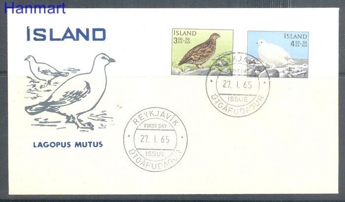 Znaczek Islandia 1965 Mi 388-389 FDC