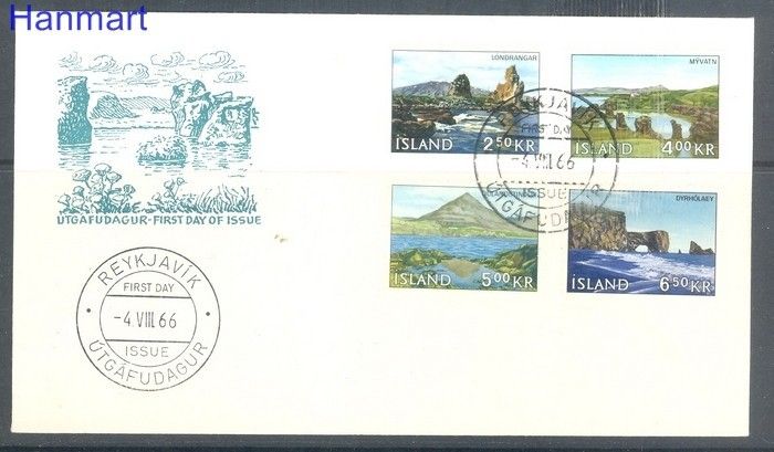 Znaczek Islandia 1966 FDC