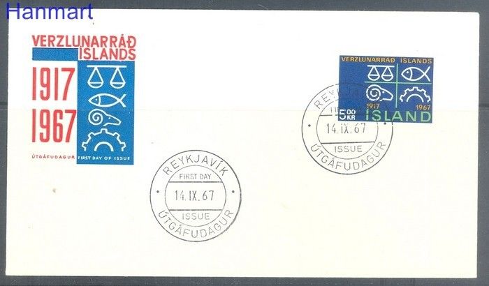 Znaczek Islandia 1967 Mi 412 FDC