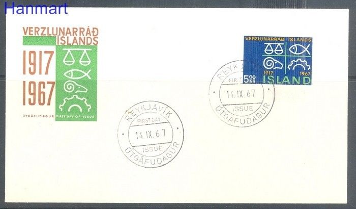 Znaczek Islandia 1967 Mi 412 FDC
