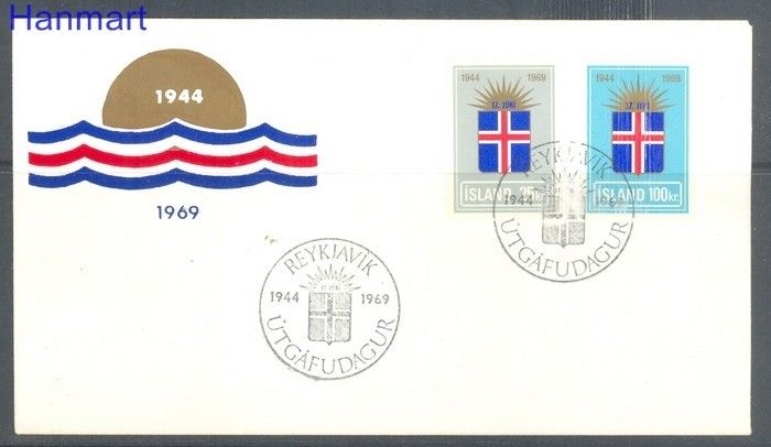 Znaczek Islandia 1969 FDC