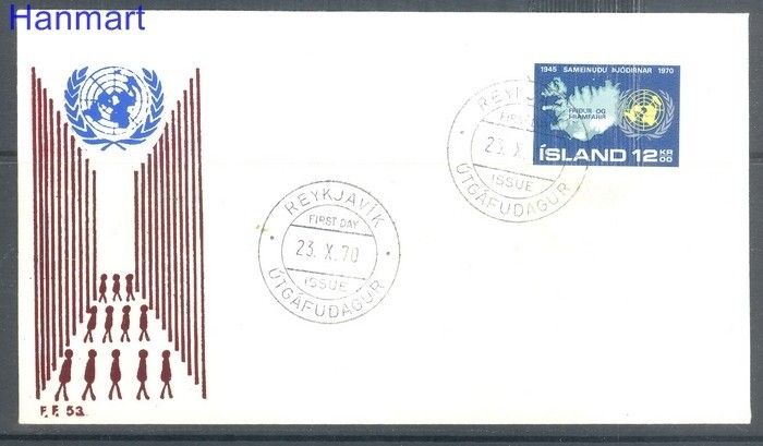 Znaczek Islandia 1970 Mi 449 FDC