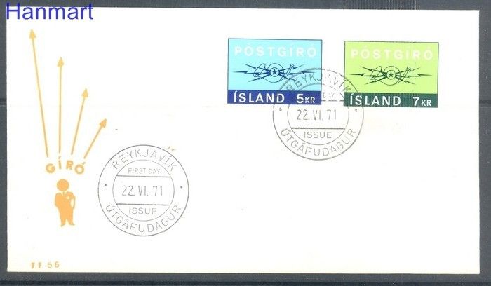 Znaczek Islandia 1971 Mi 453-454 FDC