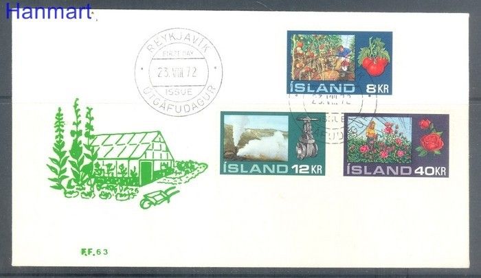 Znaczek Islandia 1972 Mi 465-467 FDC