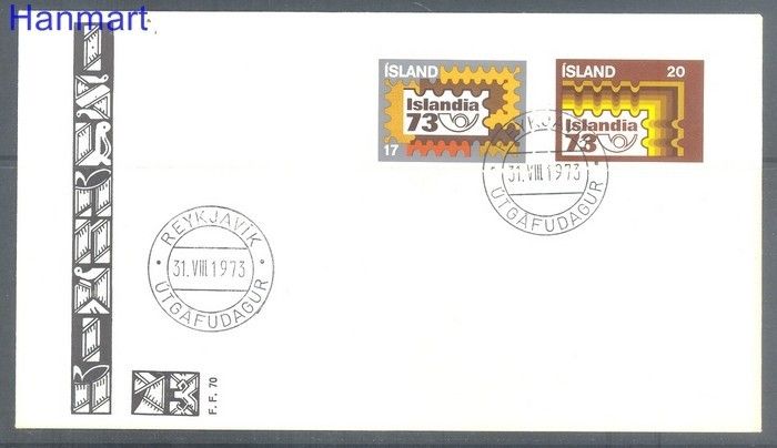 Znaczek Islandia 1973 Mi 482-483 FDC