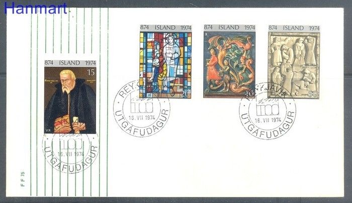 Znaczek Islandia 1974 Mi 494-497 FDC