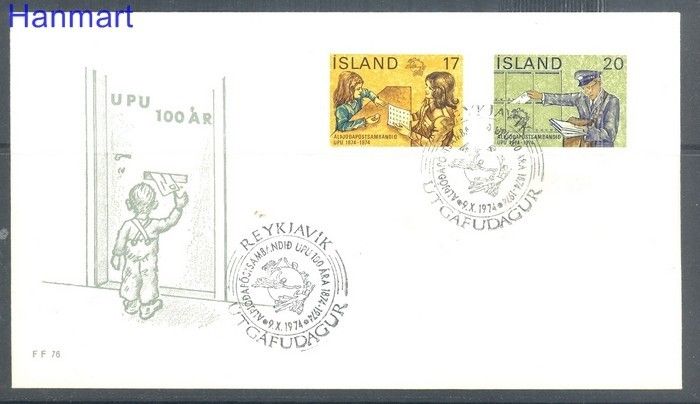 Znaczek Islandia 1974 Mi 498-499 FDC