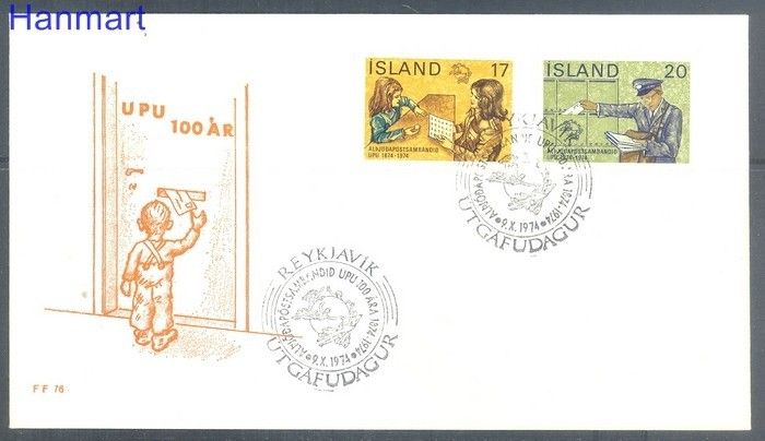 Znaczek Islandia 1974 Mi 498-499 FDC
