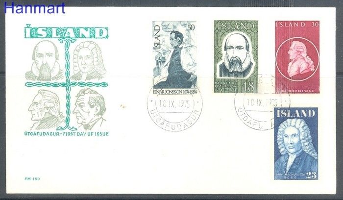 Znaczek Islandia 1975 Mi 505-508 FDC