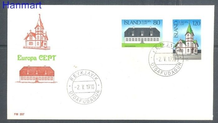 Znaczek Islandia 1978 Mi 530-531 FDC